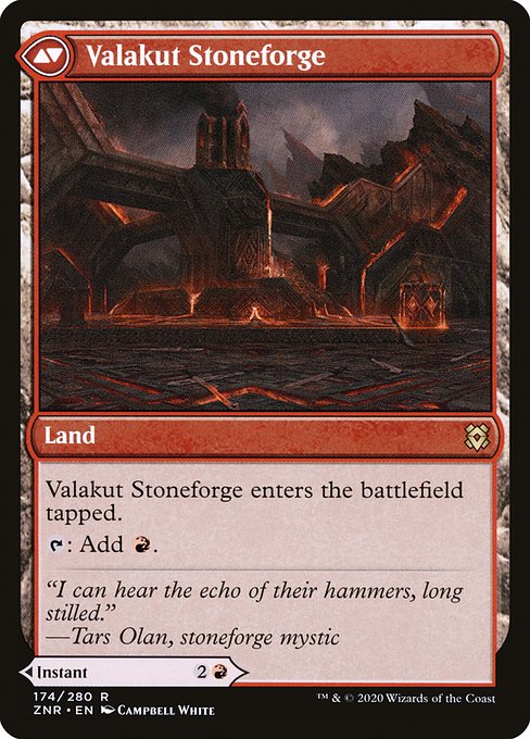 Valakut Awakening // Valakut Stoneforge (174) [Zendikar Rising] Reverse