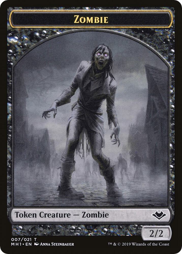Zombie // Golem Double-Sided Token (7 // 18) [Modern Horizons]