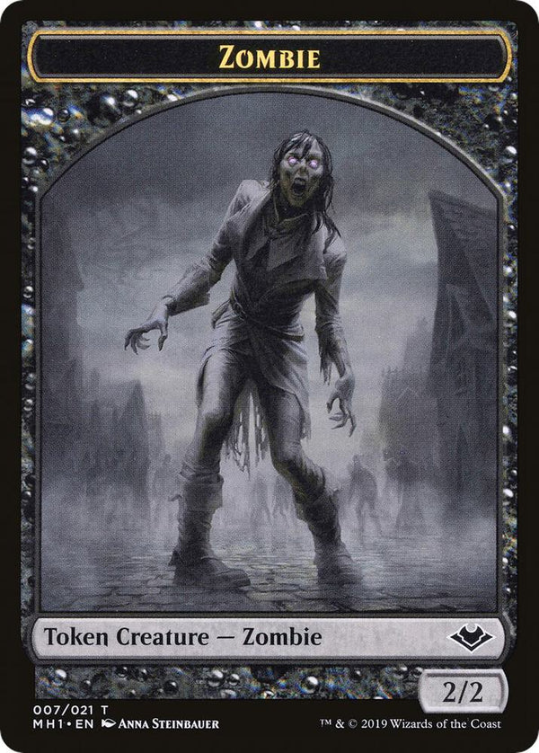Zombie // Golem Double-Sided Token (7 // 18) [Modern Horizons]