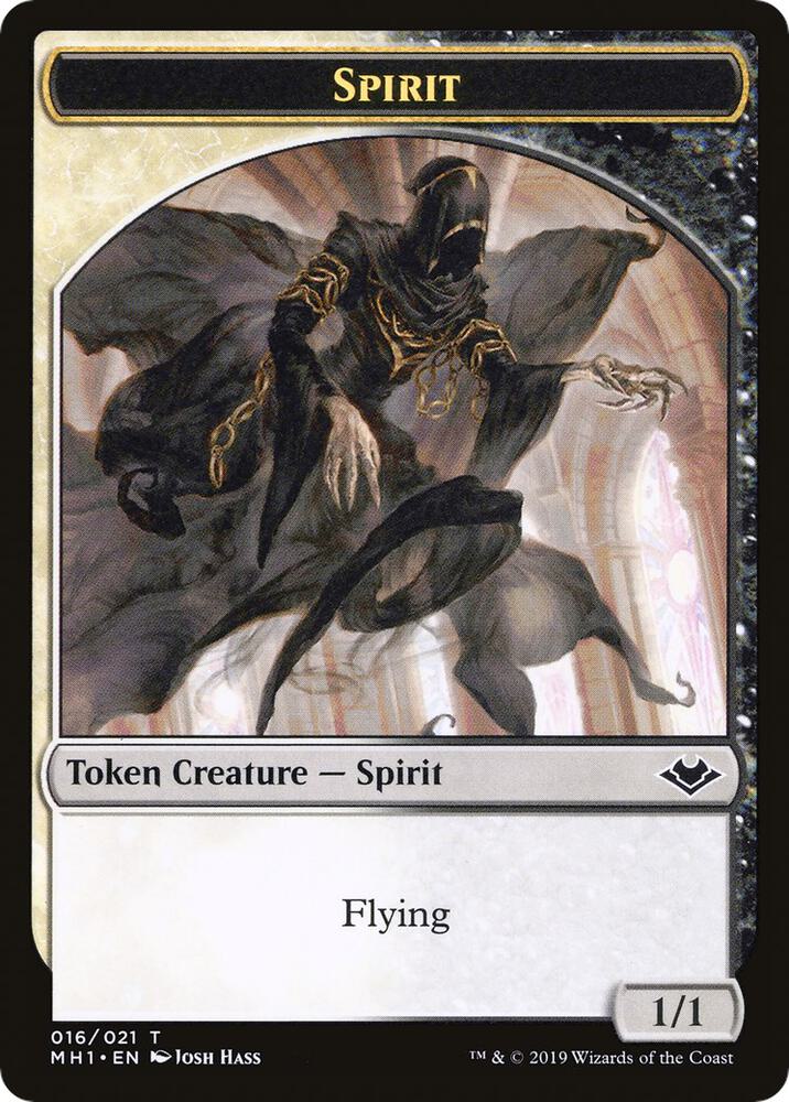 Spirit // Golem Double-Sided Token (16 // 18) [Modern Horizons]