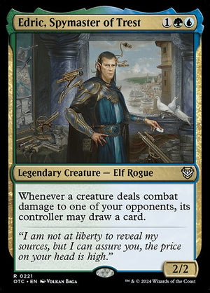 Edric, Spymaster of Trest (221) [Outlaws of Thunder Junction Commander]
