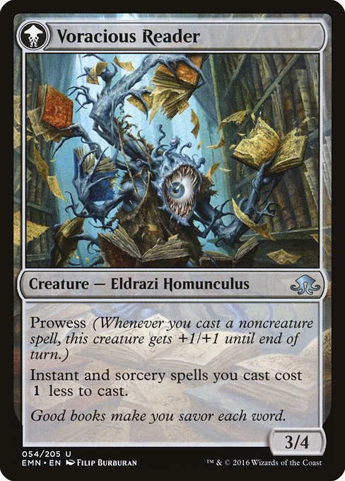Curious Homunculus // Voracious Reader (54) [Eldritch Moon] Reverse