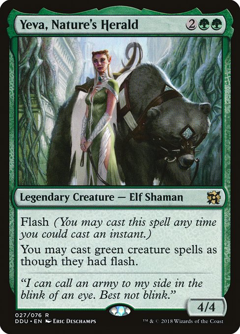 Yeva, Nature's Herald (27) [Duel Decks: Elves vs. Inventors]