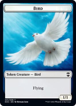 Bird // Spirit Double-Sided Token (1 // 4) [Kaldheim Commander]