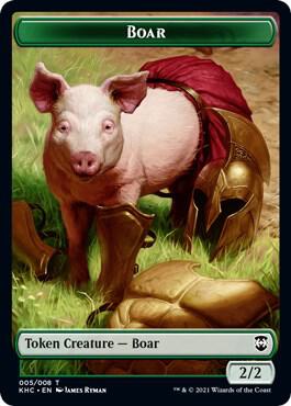 Boar // Spirit Double-Sided Token (5 // 4) [Kaldheim Commander]