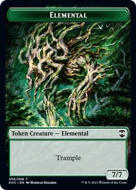 Elemental // Elf Warrior Double-Sided Token (6 // 15) [Kaldheim Commander]