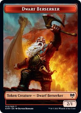 Dwarf Berserker // Demon Berserker Double-Sided Token (12 // 10) [Kaldheim]