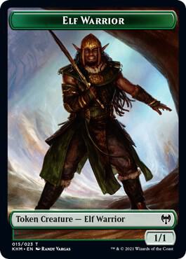 Elf Warrior // Dragon Double-Sided Token (15 // 11) [Kaldheim]