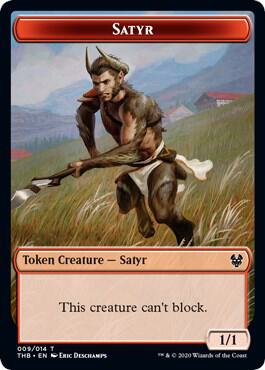 Satyr // Goblin Construct Double-sided Token (Challenger 2021) (9 // 11) [Unique and Miscellaneous Promos]