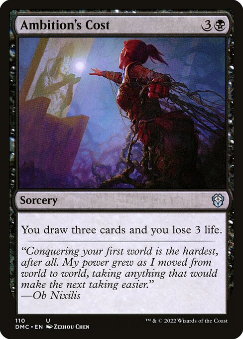 Ambition's Cost (110) [Dominaria United Commander]