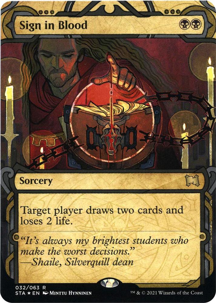 Sign in Blood (Foil Etched) (32) [Strixhaven Mystical Archive]