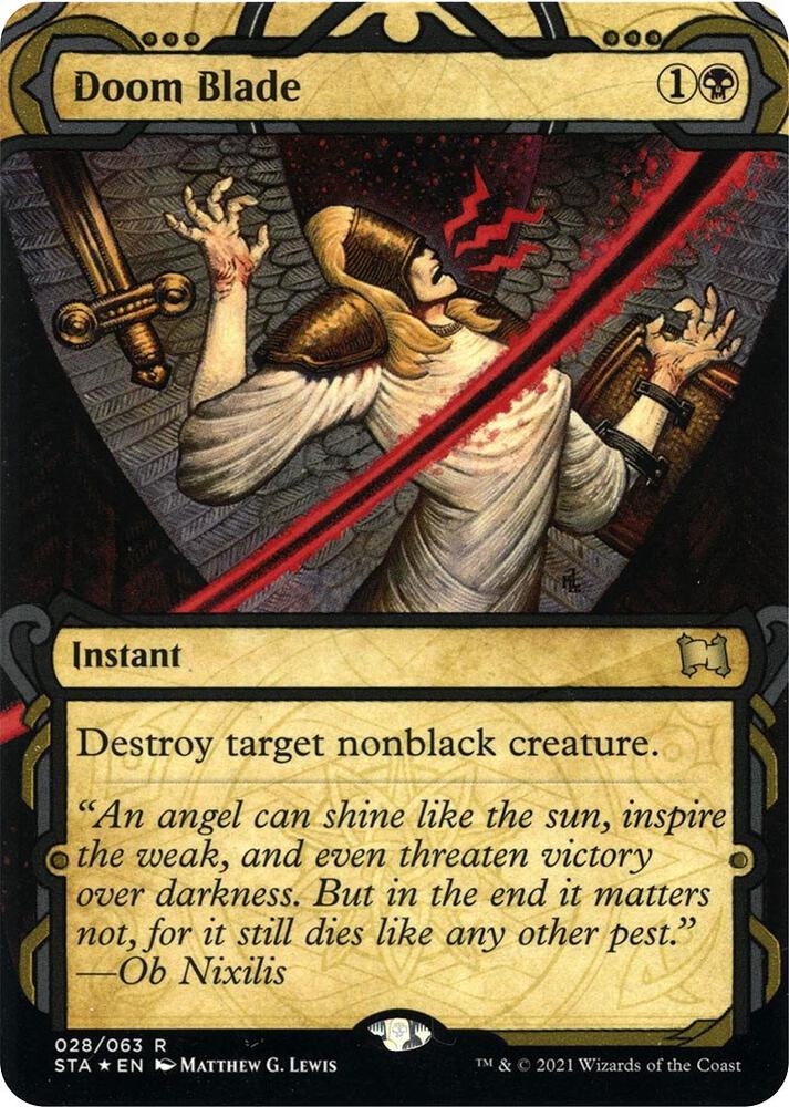 Doom Blade (Foil Etched) (28) [Strixhaven Mystical Archive]
