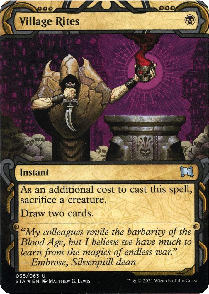 Village Rites (Foil Etched) (35) [Strixhaven Mystical Archive]