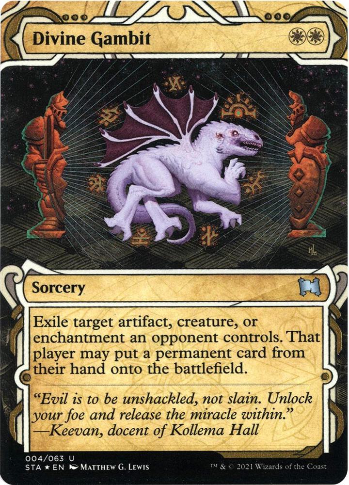 Divine Gambit (Foil Etched) (4) [Strixhaven Mystical Archive]