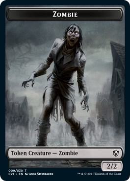 Zombie // Spirit Double-Sided Token (9 // 21) [Commander 2021]
