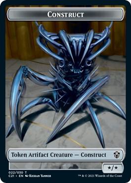 Construct (022) // Treasure Double-Sided Token (22 // 7) [Commander 2021]