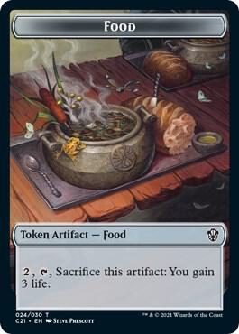 Food // Saproling Double-Sided Token (24 // 18) [Commander 2021]