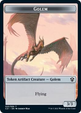 Golem (025) // Thopter Double-Sided Token (25 // 29) [Commander 2021]