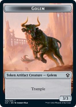 Golem (026) // Thopter Double-Sided Token (26 // 29) [Commander 2021]