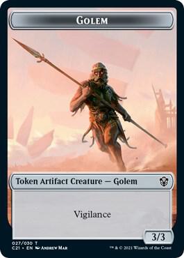 Golem (027) // Thopter Double-Sided Token (27 // 29) [Commander 2021]
