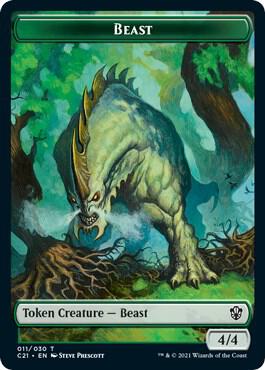 Beast (011) // Insect Double-Sided Token (11 // 17) [Commander 2021]