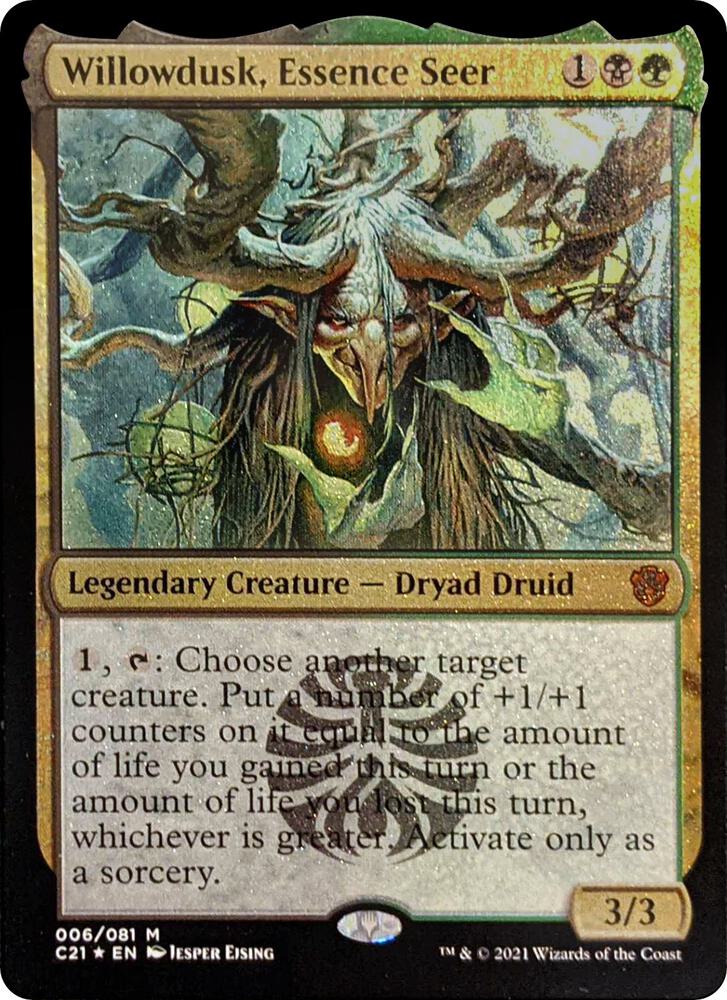 Willowdusk, Essence Seer (Display Commander) - Thick Stock (6) [Commander 2021]