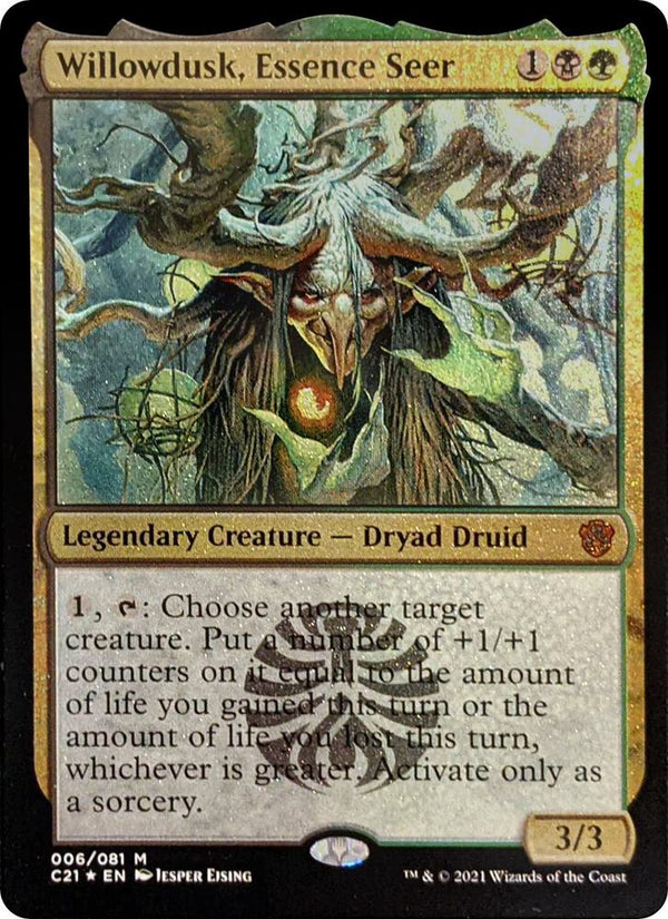 Willowdusk, Essence Seer (Display Commander) - Thick Stock (6) [Commander 2021]