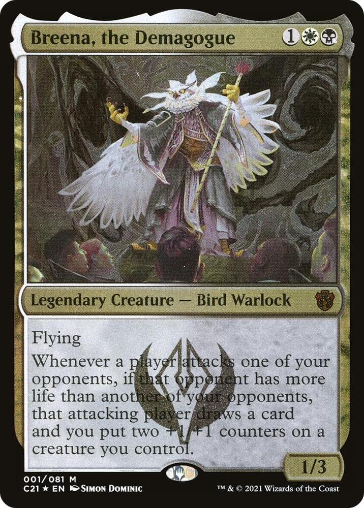 Breena, the Demagogue (Display Commander) - Thick Stock (1) [Commander 2021]