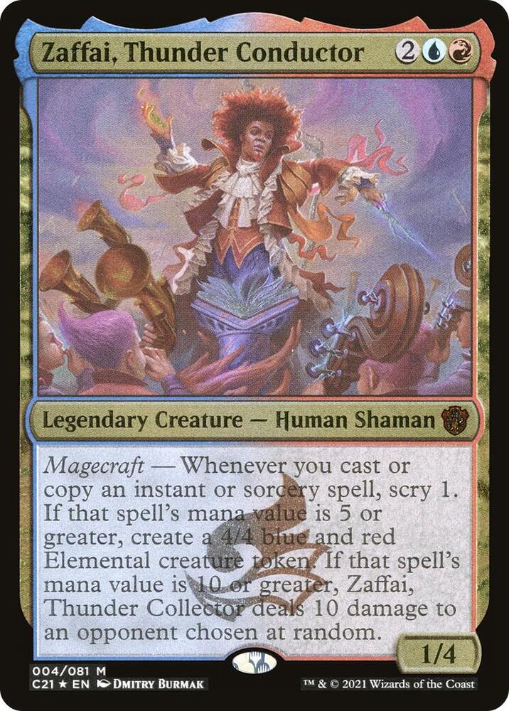 Zaffai, Thunder Conductor (Display Commander) - Thick Stock (4) [Commander 2021]