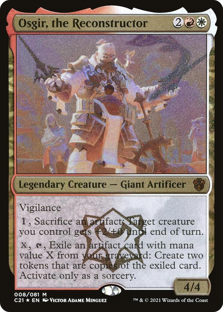 Osgir, the Reconstructor (Display Commander) - Thick Stock (8) [Commander 2021]