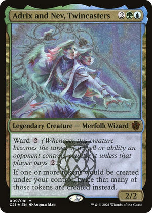 Adrix and Nev, Twincasters (Display Commander) - Thick Stock (9) [Commander 2021]
