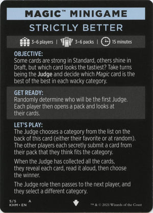Magic Minigame: Strictly Better (5) [Kaldheim]