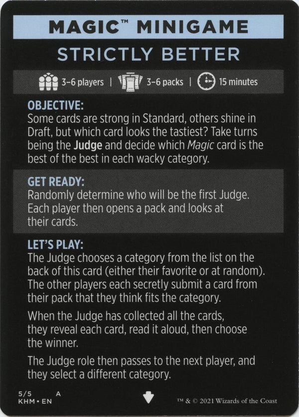 Magic Minigame: Strictly Better (5) [Kaldheim]