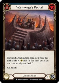 Warmonger's Recital (Blue) (MON301) [Monarch (Unlimited)]