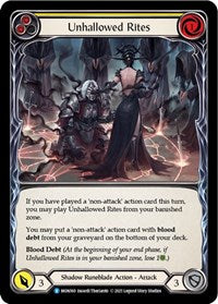Unhallowed Rites (Yellow) (MON160) [Monarch (Unlimited)]