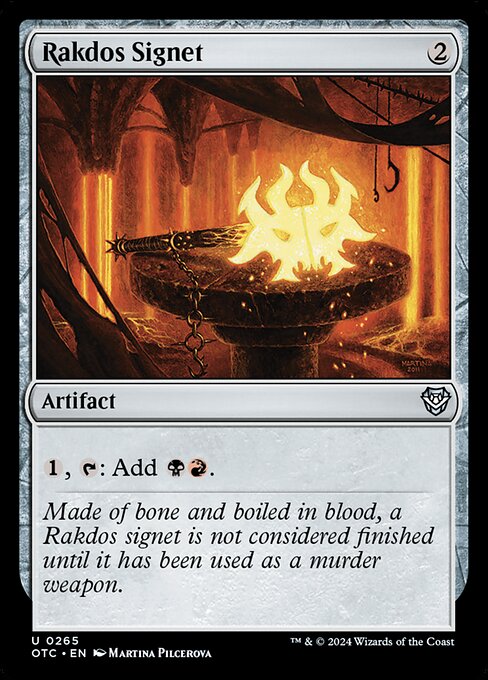 Rakdos Signet (265) [Outlaws of Thunder Junction Commander]