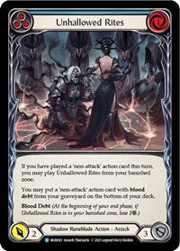 Unhallowed Rites (Blue) (MON161) [Monarch (Unlimited)]