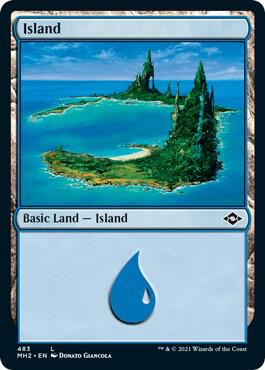 Island (483) (Foil Etched) [Modern Horizons 2]