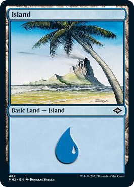 Island (484) (Foil Etched) [Modern Horizons 2]