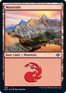 Mountain (488) (Foil Etched) [Modern Horizons 2]