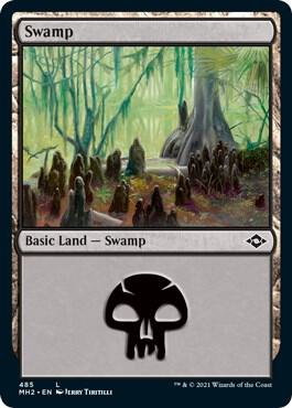 Swamp (485) (Foil Etched) [Modern Horizons 2]