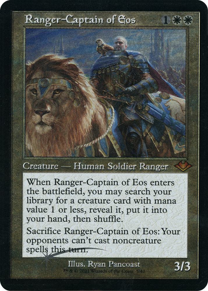 Ranger-Captain of Eos (Retro Frame) (Foil Etched) (5) [Modern Horizons]