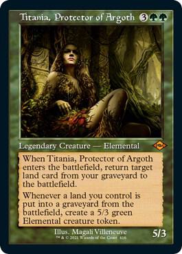 Titania, Protector of Argoth (Retro Frame) (Foil Etched) (416) [Modern Horizons 2]