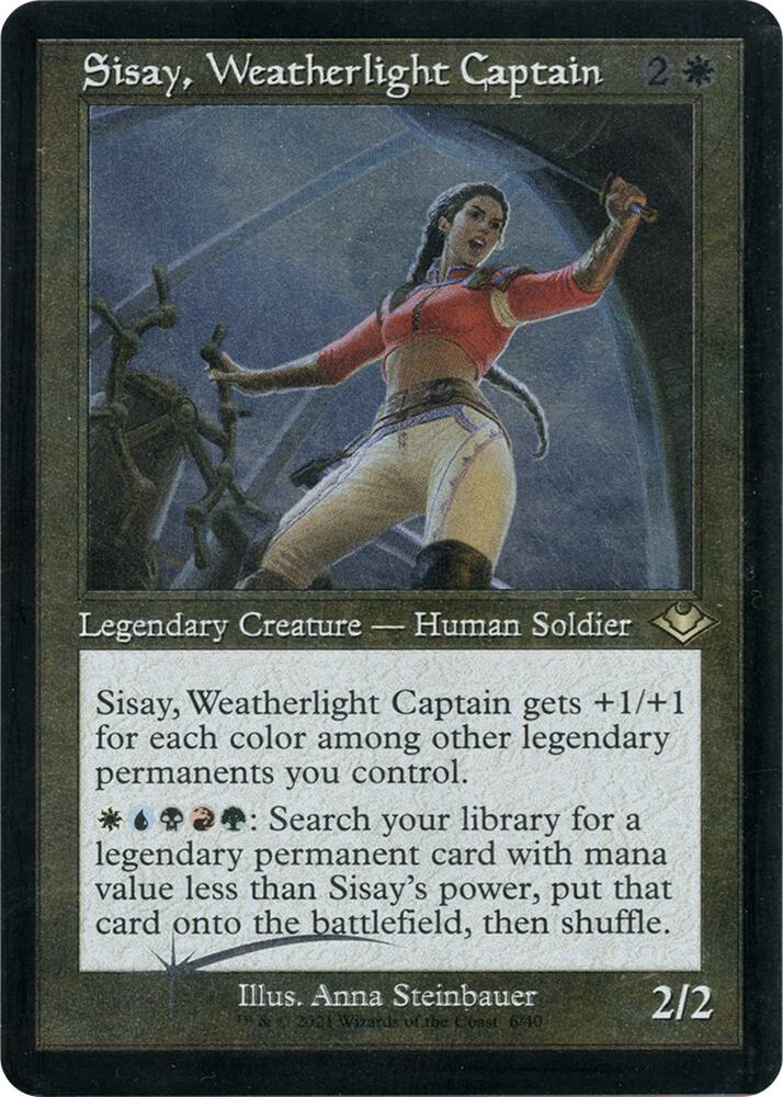 Sisay, Weatherlight Captain (Retro Frame) (Foil Etched) (6) [Modern Horizons]