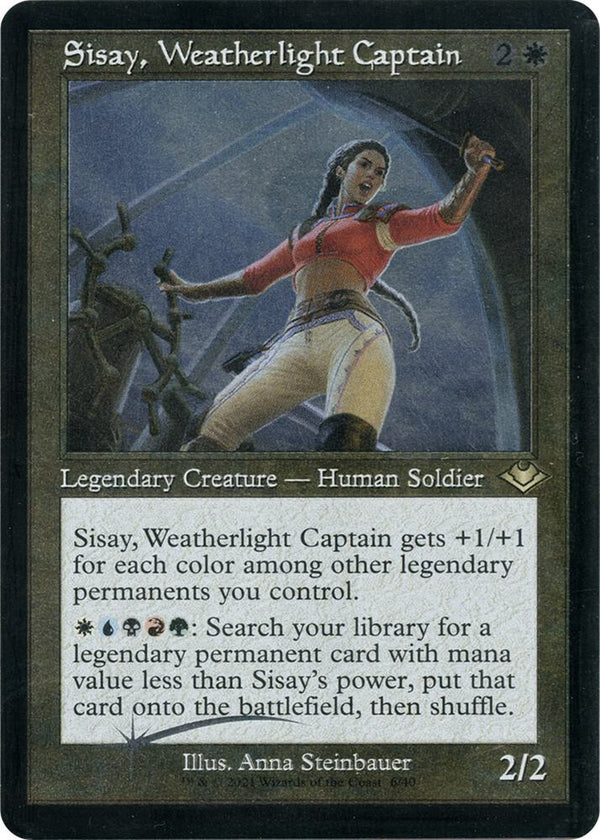 Sisay, Weatherlight Captain (Retro Frame) (Foil Etched) (6) [Modern Horizons]