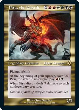 Piru, the Volatile (Retro Frame) (Foil Etched) (422) [Modern Horizons 2]