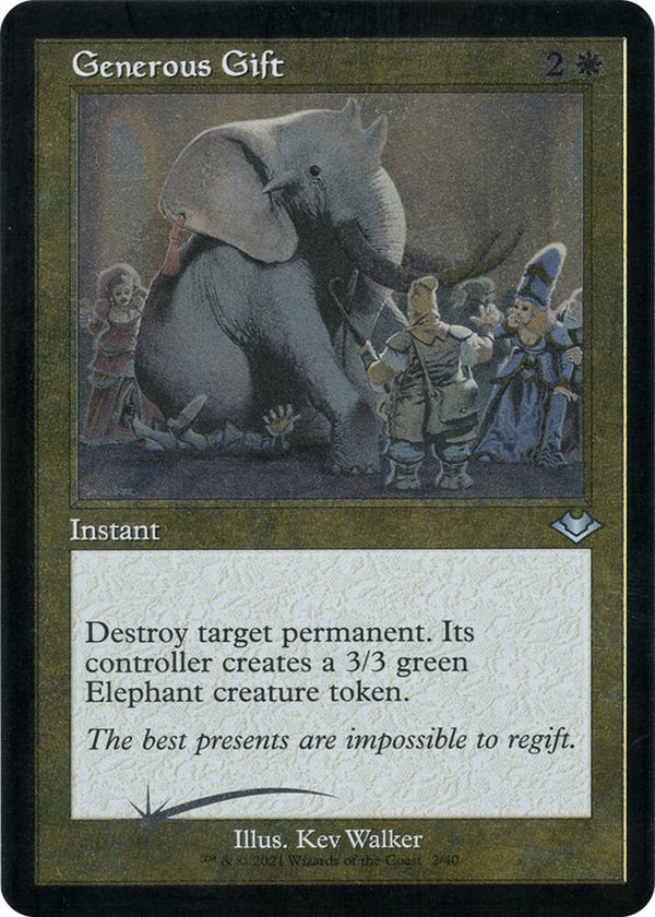 Generous Gift (Retro Frame) (Foil Etched) (2) [Modern Horizons]