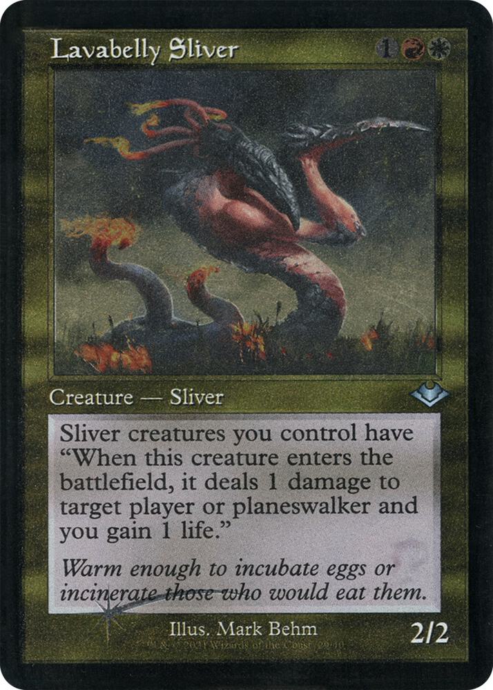 Lavabelly Sliver (Retro Frame) (Foil Etched) (29) [Modern Horizons]