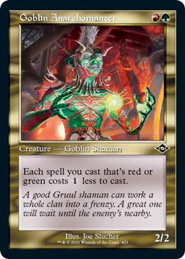 Goblin Anarchomancer (Retro Frame) (Foil Etched) (421) [Modern Horizons 2]