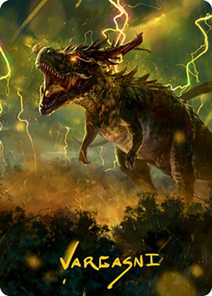 Thrasta, Tempest's Roar Art Card (42/81) (Gold-Stamped Signature) [Modern Horizons 2 Art Series]